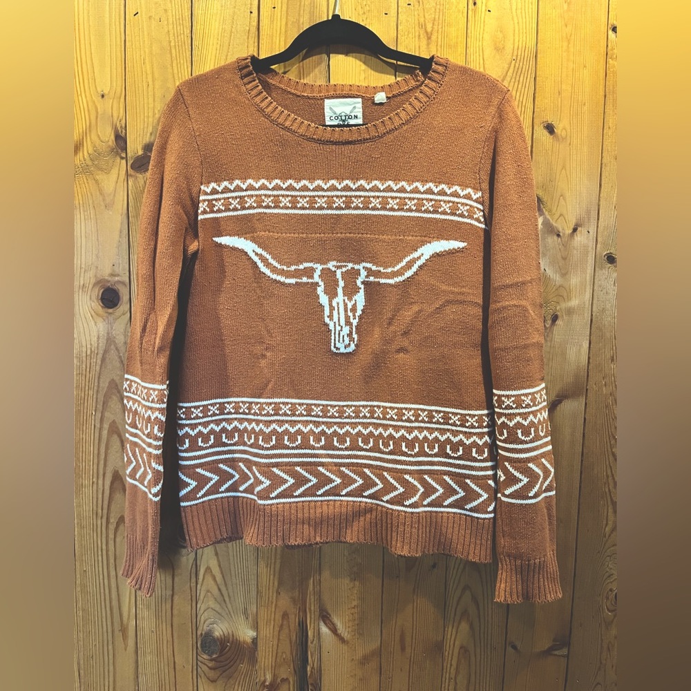 Cotton & Rye sweater, size Small, burnt orange color